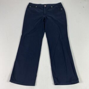 Escada Jeans Womens 44 Blue High Rise Straight Leg Stretch Denim 38x30 Dark Wash